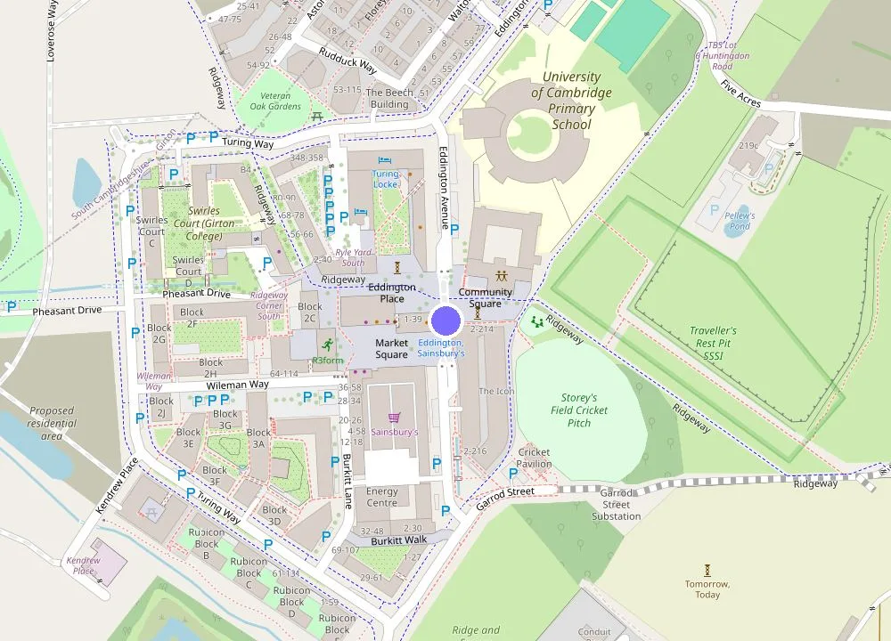 Map: Turing Locke Cambridge